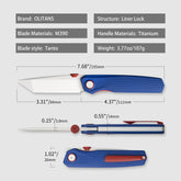 Stealth II T069 Folding Knife – (3.31" Tanto + Böhler M390 + Titanium + Cerakote) – OLITANS